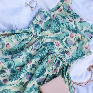 Undersaturated Button Back Dress